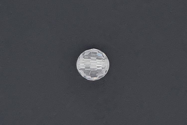 Cubic Zirconia Beads colour white AAA-Quality, round approx. Ø10mm, hole approx. Ø1,4mm