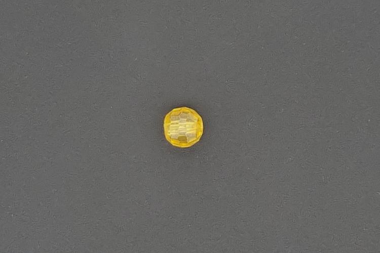 Cubic Zirconia Beads colour yellow AAA-Quality, round approx. Ø6mm, hole approx. Ø0,8mm