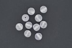 Cubic Zirkonia Kugeln facettiert, Farbe weiss,  ca. Ø10mm, A-Qualität, Bohrung ca. Ø1,4mm