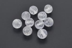 Cubic Zirconia Beads colour white A-Quality, round approx. Ø10mm, hole approx. Ø1,4mm