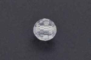 Cubic Zirconia Beads colour white AAA-Quality, round approx. Ø10mm, hole approx. Ø1,4mm