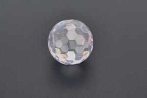 Cubic Zirconia Beads colour white AAA-Quality, round approx. Ø20mm, hole approx. Ø1,9mm