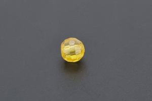 Cubic Zirconia Beads colour yellow AAA-Quality, round approx. Ø6mm, hole approx. Ø0,8mm