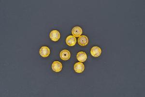 Cubic Zirconia Beads colour yellow AAA-Quality, round approx. Ø6mm, hole approx. Ø0,8mm