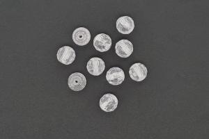 Cubic Zirconia Beads colour white A-Quality, round approx. Ø6mm, hole approx. Ø0,8mm