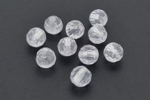 Cubic Zirconia Beads colour white A-Quality, round approx. Ø6mm, hole approx. Ø0,8mm