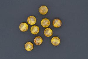 Cubic Zirconia Beads colour yellow AAA-Quality, round approx. Ø8mm, hole approx. Ø1,0mm