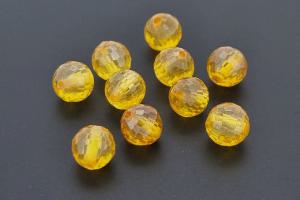 Cubic Zirconia Beads colour yellow AAA-Quality, round approx. Ø8mm, hole approx. Ø1,0mm