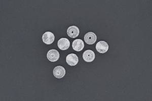 Cubic Zirkonia Kugeln facettiert, Farbe weiss,  ca. Ø8mm, A-Qualität, Bohrung ca. Ø1,0mm