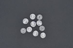 Cubic Zirkonia Kugeln facettiert, Farbe weiss, ca. Ø8mm, AAA-Qualität, Bohrung ca. Ø1,0mm