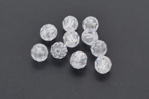 Cubic Zirconia Beads colour white AAA-Quality, round approx. Ø8mm, hole approx. Ø1,0mm